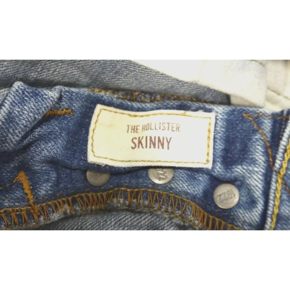 HOLLISTER California 1922 Skinny Faded Button Fly Blue Jeans Men's size 30 x 30